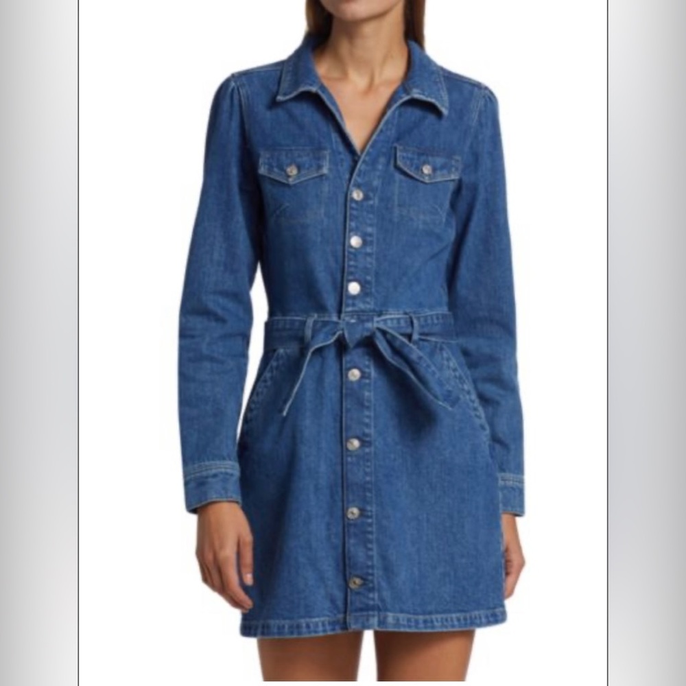 Paige NWT Long Sleeve Mayslie Denim Dress Kyrie Size 10
